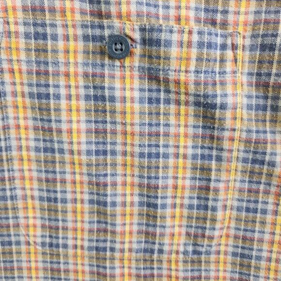 Patagonia Shirt Mens L Yellow Plaid Organic Cotton Flannel Pockets Outdoor Cabin - Picture 4 of 16